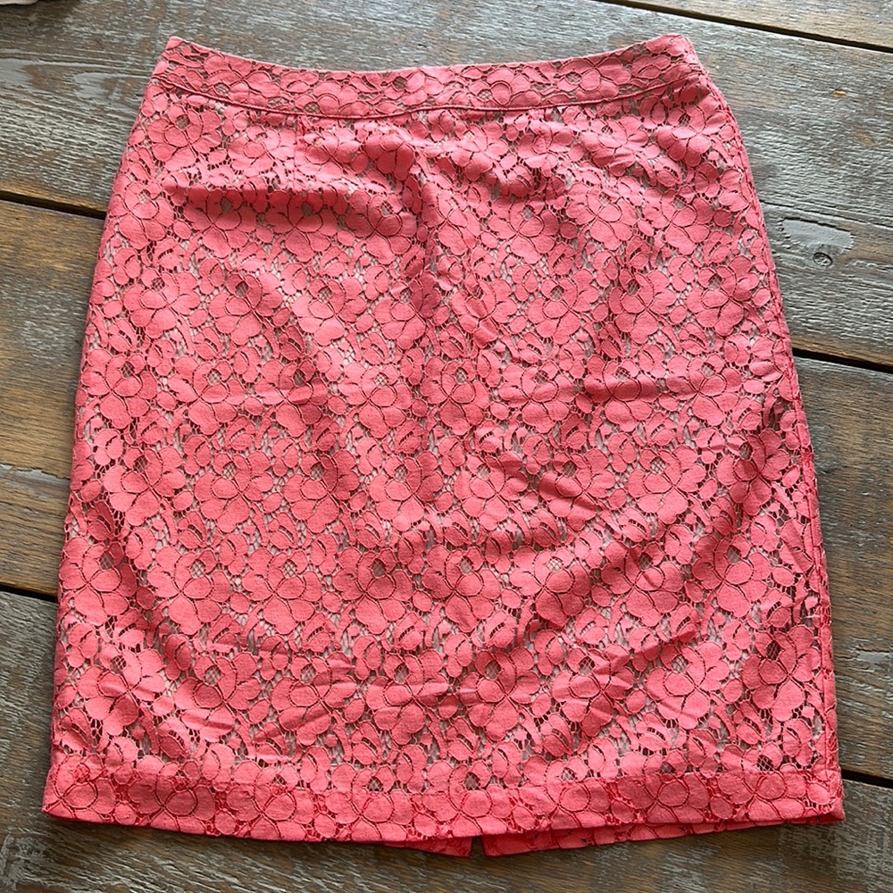 Stunning coral lace skirt!